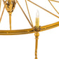 Meyda Lighting Amaury 56" 16-Light Transparent Gold Over Nickel Chandelier With Ivory Faux Candlelight