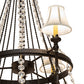 Meyda Lighting Amaury 56" 21-Light 3-Tier Oil Rubbed Bronze Chandelier With White Parchment Shade