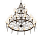 Meyda Lighting Amaury 56" 21-Light 3-Tier Oil Rubbed Bronze Chandelier With White Parchment Shade