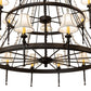 Meyda Lighting Amaury 56" 21-Light 3-Tier Oil Rubbed Bronze Chandelier With White Parchment Shade