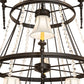 Meyda Lighting Amaury 56" 21-Light 3-Tier Oil Rubbed Bronze Chandelier With White Parchment Shade
