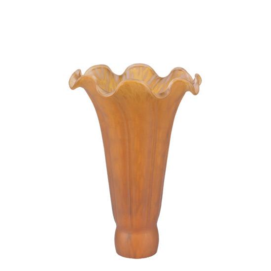 Meyda Lighting Amber Pond Lily 3" Amber Shade Glass