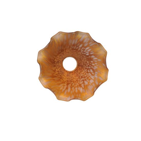 Meyda Lighting Amber Pond Lily 3" Amber Shade Glass