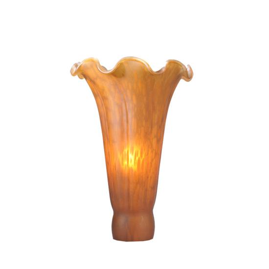Meyda Lighting Amber Pond Lily 3" Amber Shade Glass