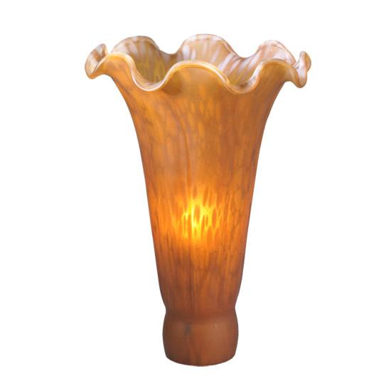 Meyda Lighting Amber Pond Lily 3" Amber Shade Glass