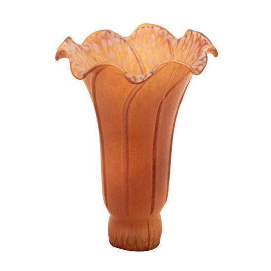 Meyda Lighting Amber Pond Lily 4" Amber Shade Glass