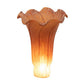 Meyda Lighting Amber Pond Lily 4" Amber Shade Glass