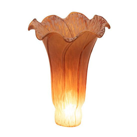 Meyda Lighting Amber Pond Lily 4" Amber Shade Glass