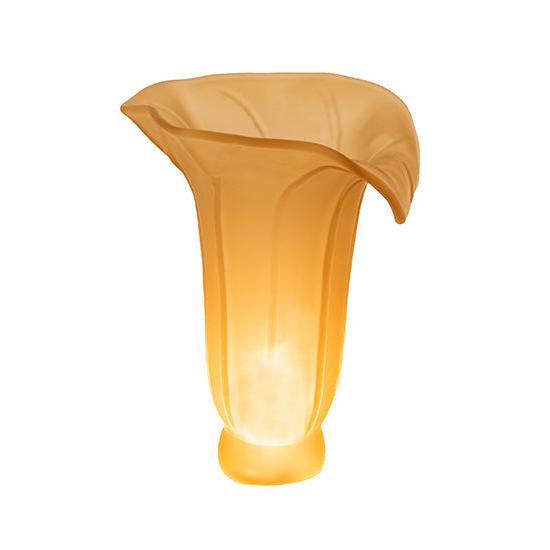 Meyda Lighting Amber Pond Lily 4" Light Amber Shade Glass