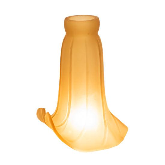 Meyda Lighting Amber Pond Lily 4" Light Amber Shade Glass