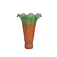 Meyda Lighting Amber/Green Pond Lily 4" Amber & Green Shade Glass