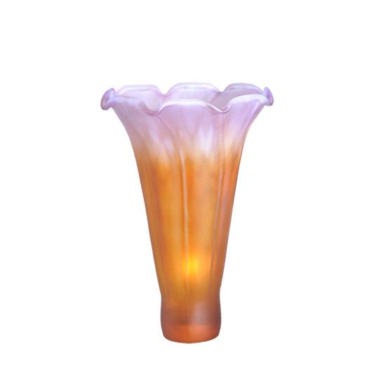 Meyda Lighting Amber/Purple Pond Lily 3" Amber & Purple Shade Glass