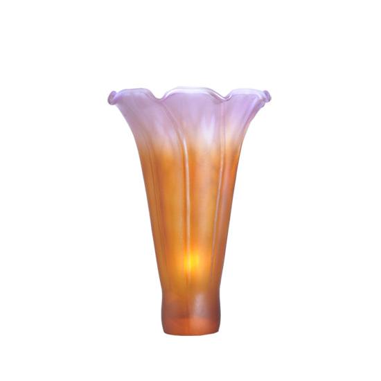 Meyda Lighting Amber/Purple Pond Lily 3" Amber & Purple Shade Glass