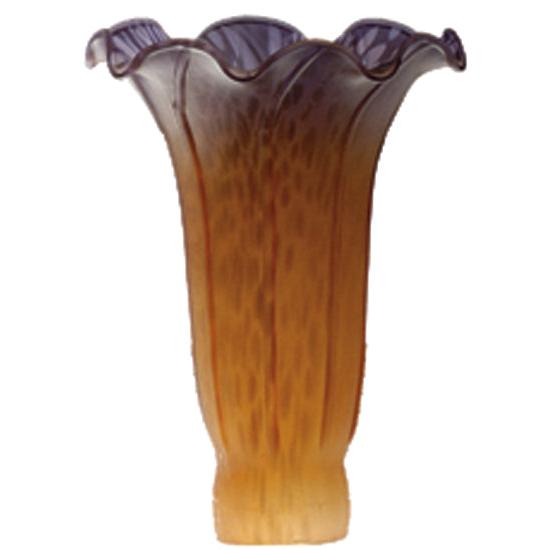 Meyda Lighting Amber/Purple Pond Lily 3" Amber & Purple Shade Glass