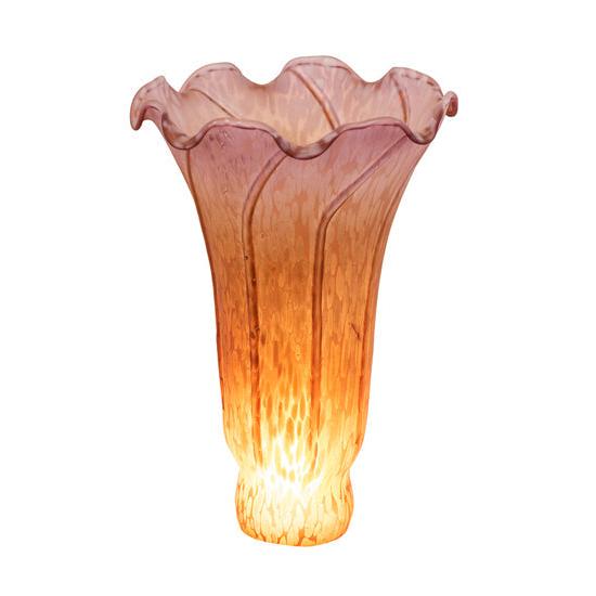 Meyda Lighting Amber/Purple Pond Lily 4" Amber & Purple Shade Glass
