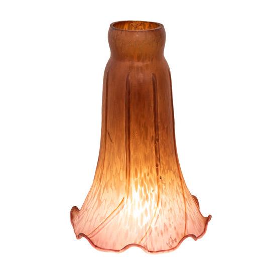 Meyda Lighting Amber/Purple Pond Lily 4" Amber & Purple Shade Glass