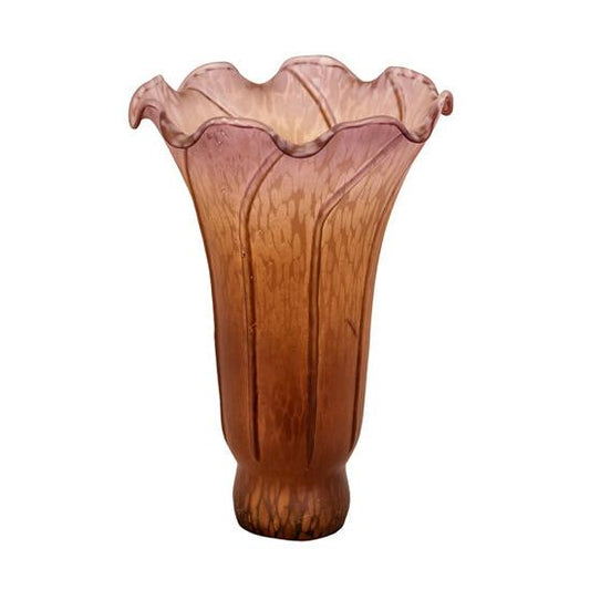 Meyda Lighting Amber/Purple Pond Lily 4" Amber & Purple Shade Glass