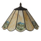 Meyda Lighting Americana 13" Spectrum Beige & Currier With Ives Shade Glass