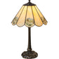 Meyda Lighting Americana 21" Mahogany Bronze Table Lamp With Spectrum Beige & Currier Ives Shade Glass
