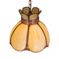 Meyda Lighting Anabelle 13" Raw Copper Pendant Light With Beige Art Shade Glass