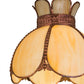Meyda Lighting Anabelle 13" Raw Copper Pendant Light With Beige Art Shade Glass