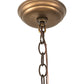 Meyda Lighting Anabelle 18" Craftsman Brown Highlighted Pendant Light With Beige Art Shade Glass