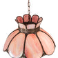 Meyda Lighting Anabelle 18" Craftsman Brown & Mahogany Bronze Pendant Light With Pink Iridescent Shade Glass