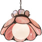 Meyda Lighting Anabelle 18" Craftsman Brown & Mahogany Bronze Pendant Light With Pink Iridescent Shade Glass