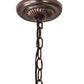 Meyda Lighting Anabelle 18" Craftsman Brown & Mahogany Bronze Pendant Light With Pink Iridescent Shade Glass
