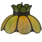 Meyda Lighting Anabelle 18" Craftsman Brown Pendant Light With Avocado Art Shade Glass
