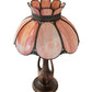 Meyda Lighting Anabelle 259883 26" 2-Light Mahogany Bronze Table Lamp With Pink Iridescent Shade Glass