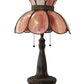 Meyda Lighting Anabelle 26" 2-Light Mahogany Bronze Table Lamp With Pink Iridescent Shade Glass