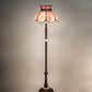 Meyda Lighting Anabelle 62" 3-Light Mahogany Bronze Floor Lamp With Pink Iridescent Shade Glass