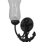Meyda Lighting Anchor 6" Wrought Iron Wall Sconce With Clear Shade Glass