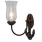Meyda Lighting Anchor 6" Wrought Iron Wall Sconce With Clear Shade Glass