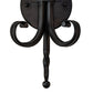 Meyda Lighting Andorra 11" 2-Light Blackwash Wall Sconce With Ivory Faux Candlelight