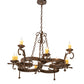 Meyda Lighting Andorra 199184 42" 8-Light Classic Rust Chandelier With Ivory Faux Candlelight