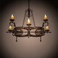 Meyda Lighting Andorra 199184 42" 8-Light Classic Rust Chandelier With Ivory Faux Candlelight