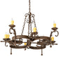 Meyda Lighting Andorra 199184 42" 8-Light Classic Rust Chandelier With Ivory Faux Candlelight