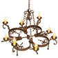 Meyda Lighting Andorra 199184 42" 8-Light Classic Rust Chandelier With Ivory Faux Candlelight