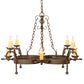 Meyda Lighting Andorra 199184 42" 8-Light Classic Rust Chandelier With Ivory Faux Candlelight