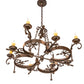 Meyda Lighting Andorra 199184 42" 8-Light Classic Rust Chandelier With Ivory Faux Candlelight