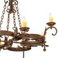 Meyda Lighting Andorra 199184 42" 8-Light Classic Rust Chandelier With Ivory Faux Candlelight