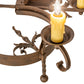 Meyda Lighting Andorra 199184 42" 8-Light Classic Rust Chandelier With Ivory Faux Candlelight