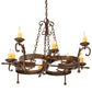 Meyda Lighting Andorra 199184 42" 8-Light Classic Rust Chandelier With Ivory Faux Candlelight
