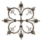 Meyda Lighting Andorra 42" 8-Light Chestnut Chandelier With Ivory Faux Candlelight