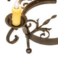 Meyda Lighting Andorra 42" 8-Light Chestnut Chandelier With Ivory Faux Candlelight