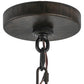 Meyda Lighting Andorra 42" 8-Light Classic Rust Chandelier With Ivory Faux Candlelight