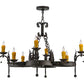 Meyda Lighting Andorra 42" 8-Light Classic Rust Chandelier With Ivory Faux Candlelight