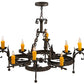 Meyda Lighting Andorra 42" 8-Light Classic Rust Chandelier With Ivory Faux Candlelight
